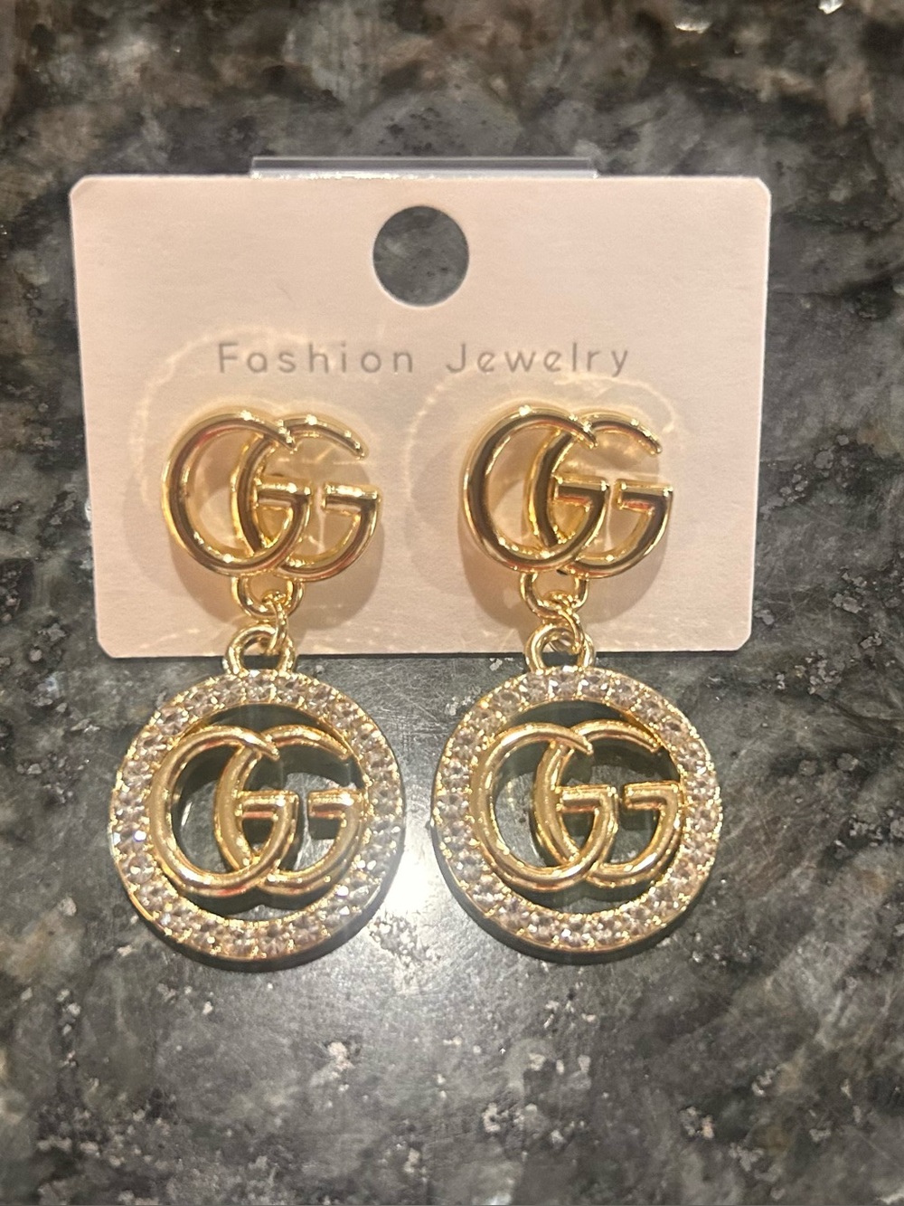 Gold Double-G Drop Earrings - Fashion Jewelry